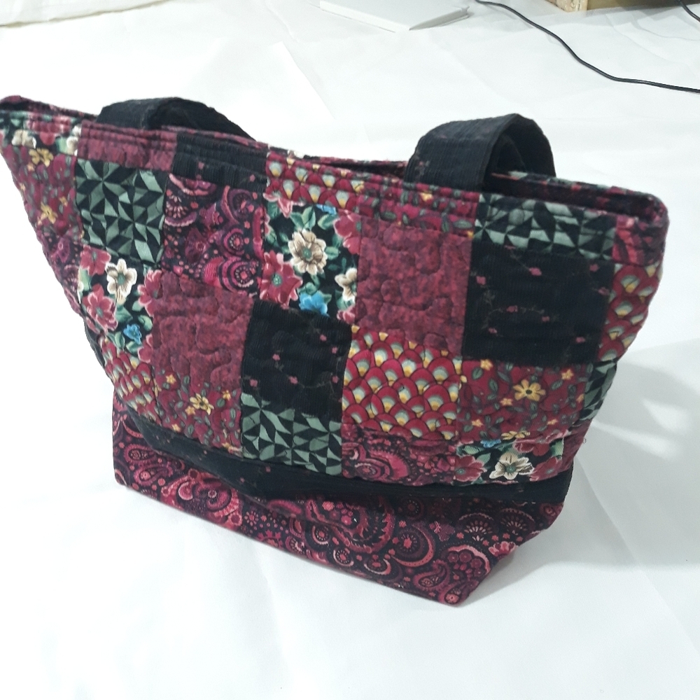 Donna Sharp Patchwork Tote Bag - Multicolor Flora… - image 3